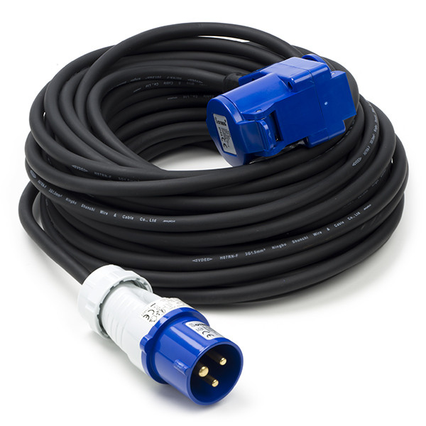 CEE verlengkabel | Q-link | 20 meter (16A, 3x1.5mm², IP44, CEE